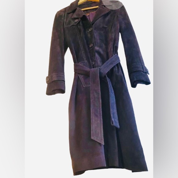 Vintage Danier Purple Suede Leather Jacket - Picture 1 of 16